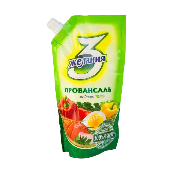 Майонез 3 желания Провансаль с лимонным соком 67% 380г