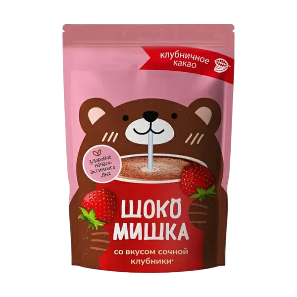 Какао Шокомишка Клубника со сливками раств 250г