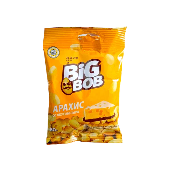 Орехи Big Bob арахис жаренный со вкусом сыра 80г